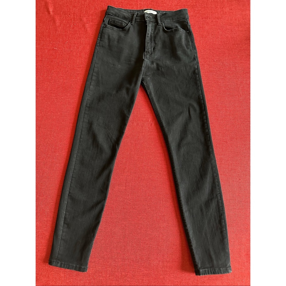 Zara Woman Premium Denim Collection Black Wash Skinny Jeans, 4
